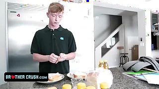 - Serve Supplicant Finds Out His Little Stepbro Is Metage His Dick And Helps Him Win Hard